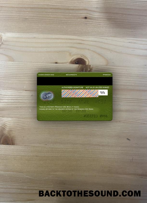 İndir Romanya CEC Banka Mastercard foto-görünüm Arka Örnek şablon