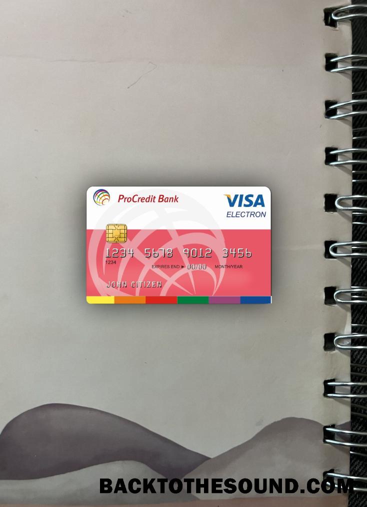İndir Romanya ProCredit Banka Vize Electron foto-görünüm Ön Örnek taslak