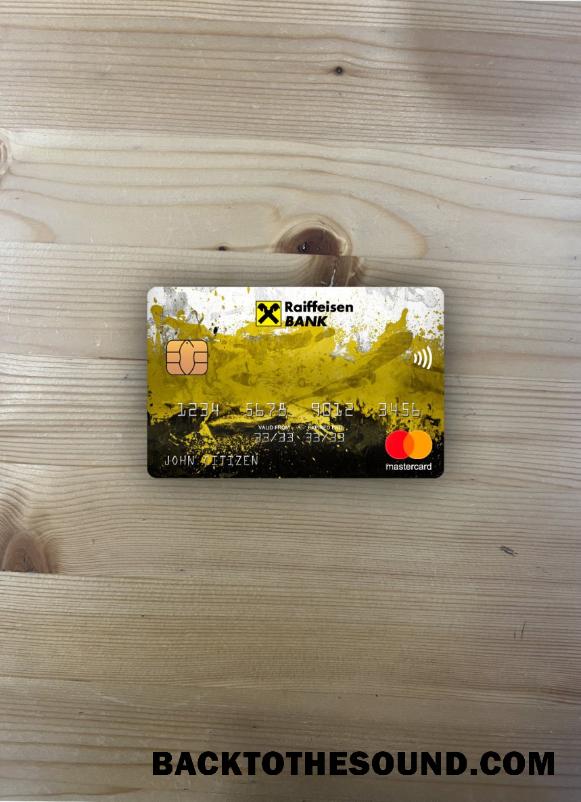 İndir Romanya Raiffeisen Banka Mastercard foto-görünüm Ön Örnek taslak