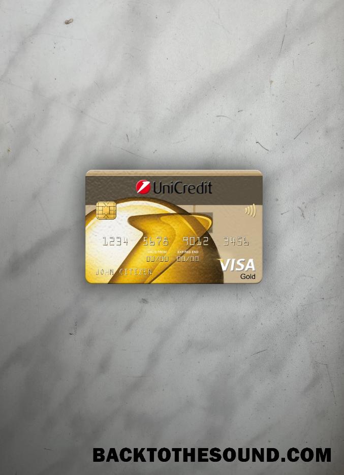 İndir Romanya UniCredit Banka Vize gold Kart foto-görünüm Ön Örnek örnek
