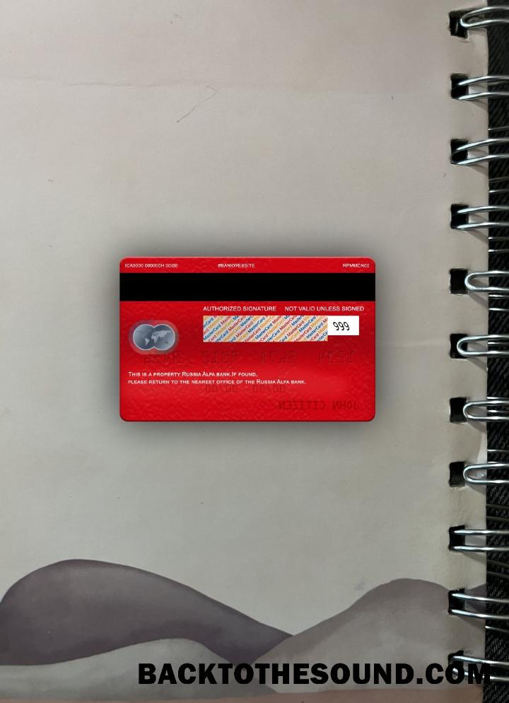 İndir Rusya Alfa Banka Mastercard foto-görünüm Arka Örnek ön izleme