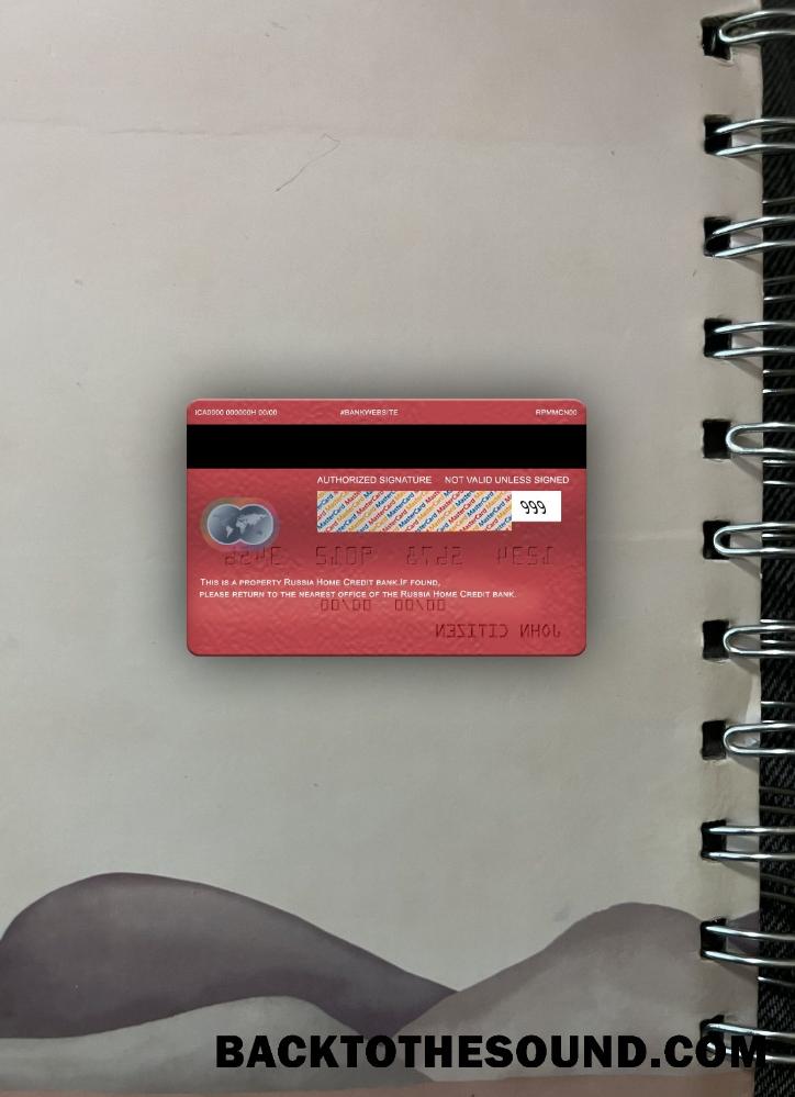 İndir Rusya Home Kredi Banka Mastercard foto-görünüm Arka Örnek örnek