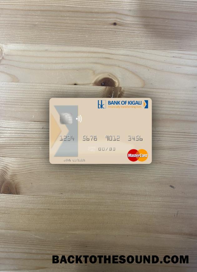 İndir Ruanda Banka of Kigali Mastercard foto-görünüm Ön Örnek taslak