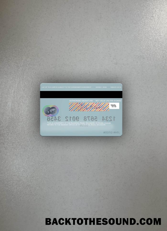 İndir Salvador Bandesal Banka Mastercard foto-görünüm Arka Örnek tasarım