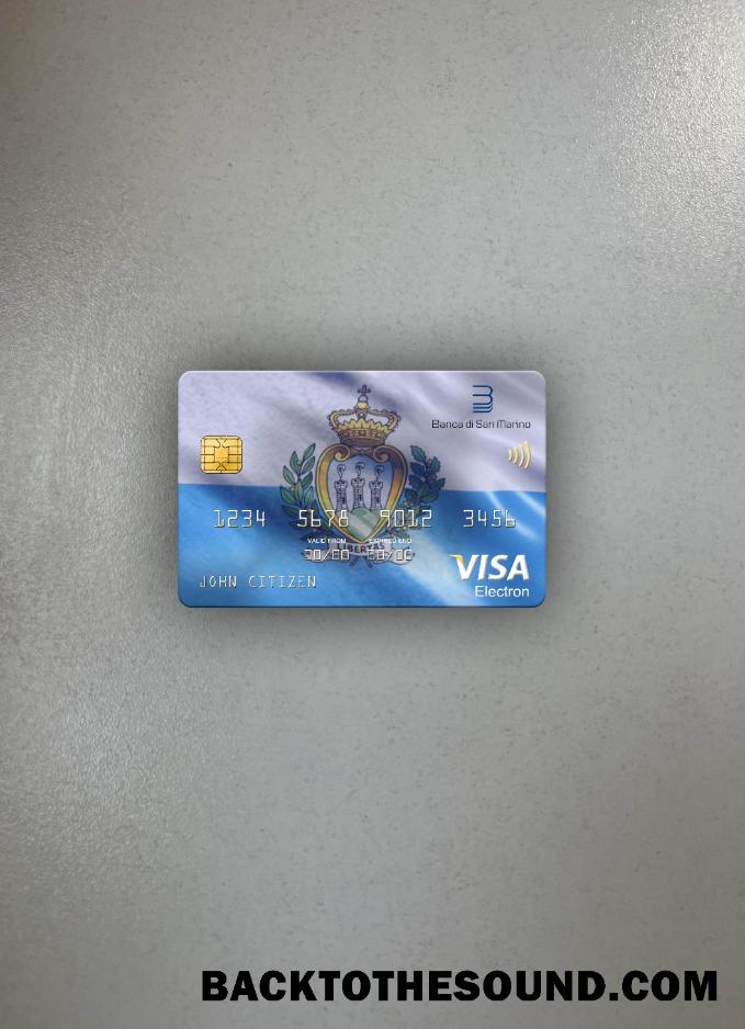 İndir San Marino Banca di San Marino Banka Vize electron Kart foto-görünüm Ön Örnek taslak