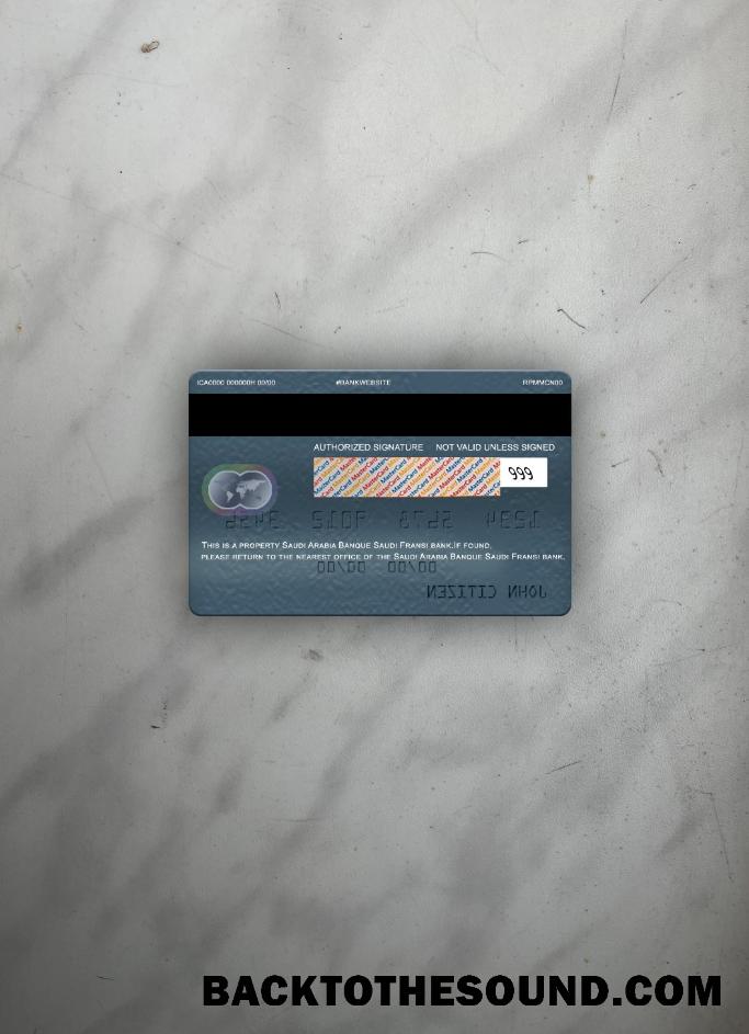 İndir Suudi Arabistan Banque Saudi Fransi Banka Mastercard foto-görünüm Arka Örnek örnek