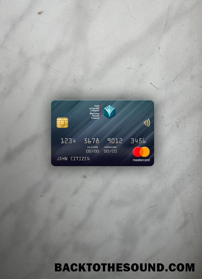 İndir Suudi Arabistan Banque Saudi Fransi Banka Mastercard foto-görünüm Ön Örnek şablon