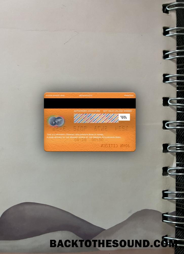 İndir Senegal Attijariwafa Banka Mastercard foto-görünüm Arka Örnek şablon