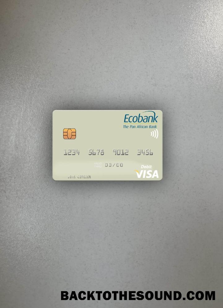 İndir Senegal Ecobank Sénégal Vize Banka Kart foto-görünüm Ön Örnek örnek