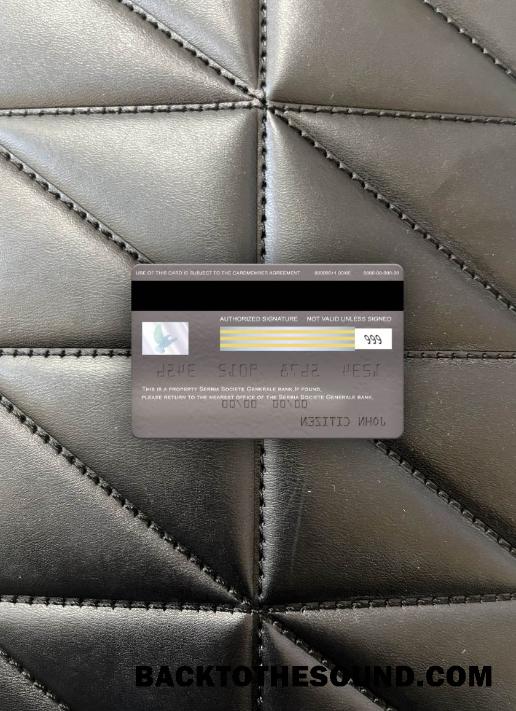 İndir Sırbistan Societe Generale Banka Vize platinum Kart foto-görünüm Arka Örnek ön izleme