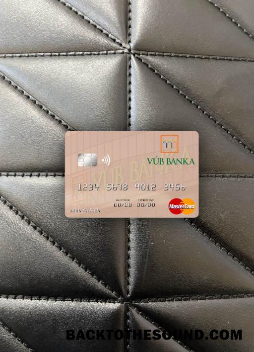 İndir Slovakya VÚB Banka Mastercard foto-görünüm Ön Örnek tasarım