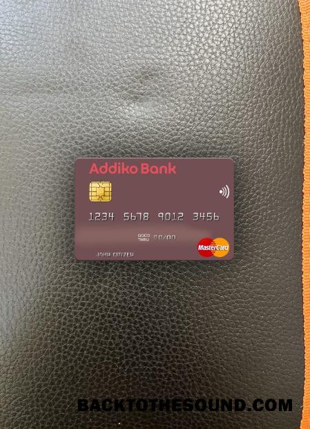 İndir Slovenya Addiko Banka Mastercard foto-görünüm Ön Örnek şablon