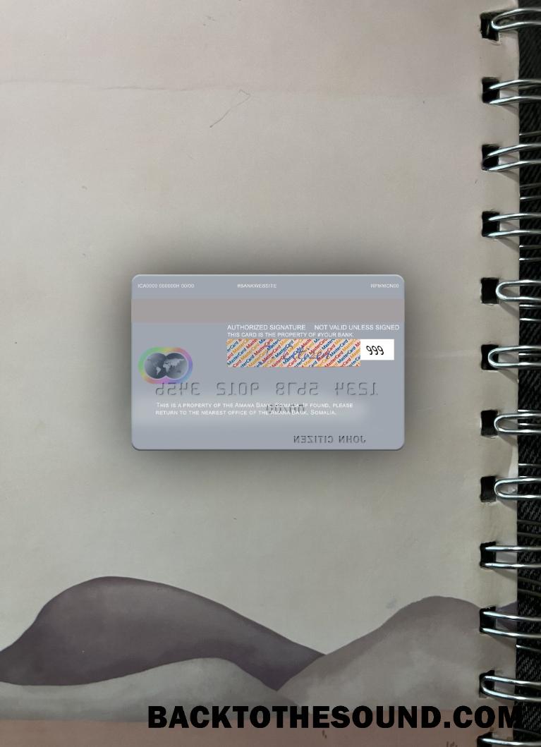 İndir Somali Amana Banka Mastercard foto-görünüm Arka Örnek tasarım