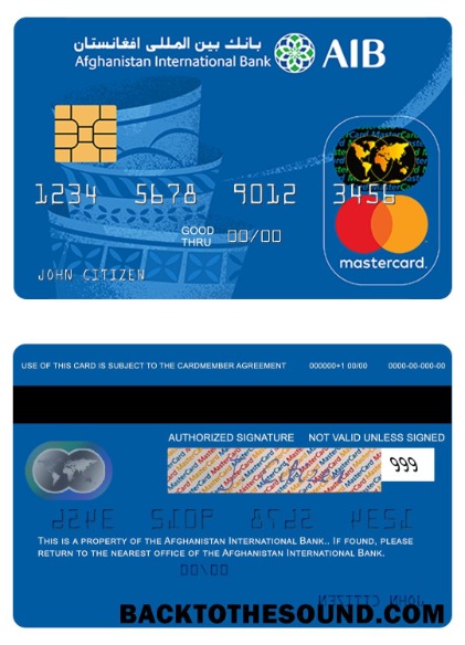 Λήψη Αφγανιστάν διεθνής Τράπεζα prepaidmastercard Δείγμα δείγμα