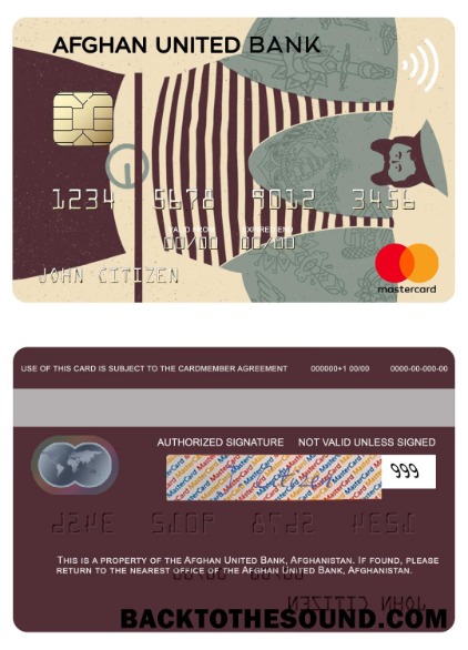 Λήψη Αφγανιστάν ενωμένος Τράπεζα Mastercard Δείγμα σχεδιασμό