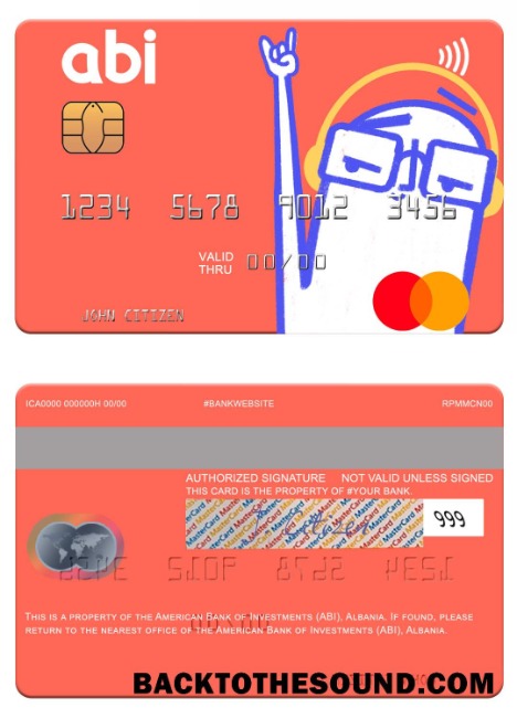 Λήψη Αλβανία American Τράπεζα of Investments (ABI) Mastercard Δείγμα προεπισκόπηση
