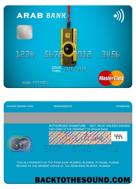 Λήψη Αλγερία Arab Τράπεζα Αλγερία Mastercard Δείγμα προσχέδιο