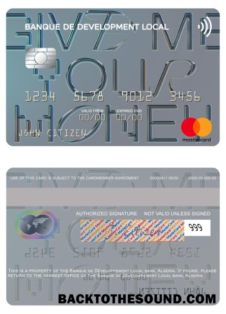Λήψη Αλγερία Banque de Développement Local Mastercard Δείγμα προεπισκόπηση