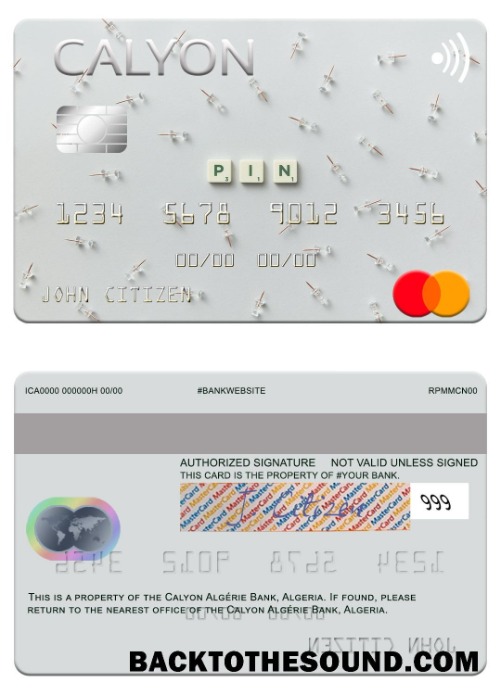 Λήψη Αλγερία Calyon Algérie Τράπεζα Mastercard Δείγμα σχεδιασμό
