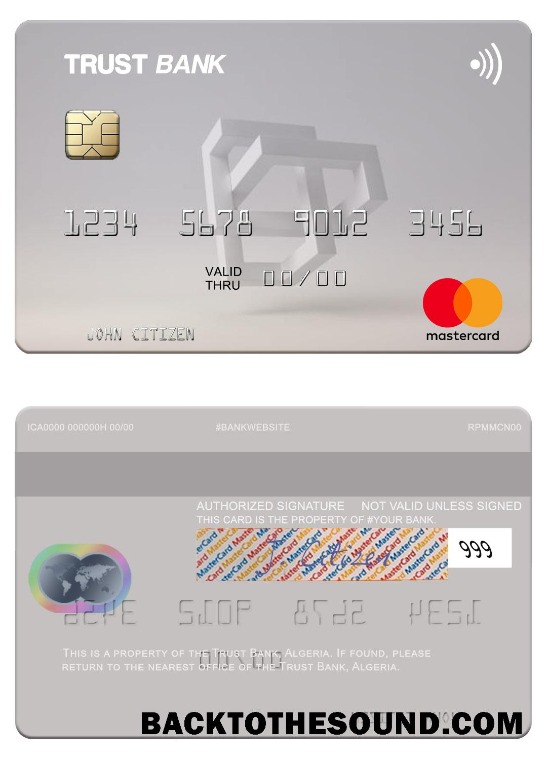 Λήψη Αλγερία Trust Τράπεζα Algéria Mastercard Δείγμα προεπισκόπηση