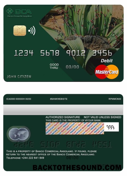 Λήψη Ανγκόλα Comercial Τράπεζα Mastercard Δείγμα σχεδιασμό