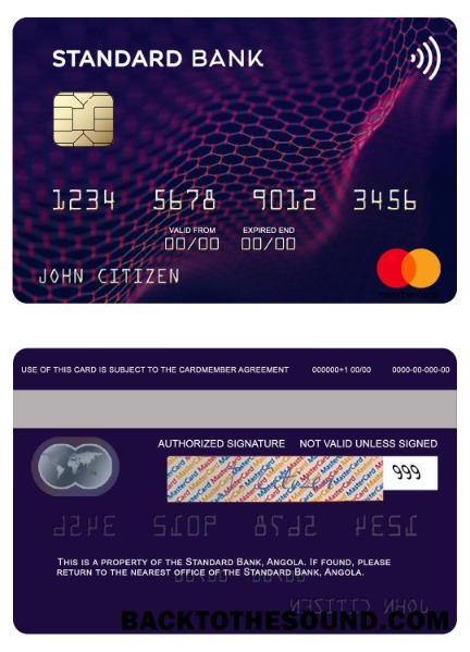Λήψη Ανγκόλα στάνταρ Τράπεζα Mastercard Δείγμα προσχέδιο