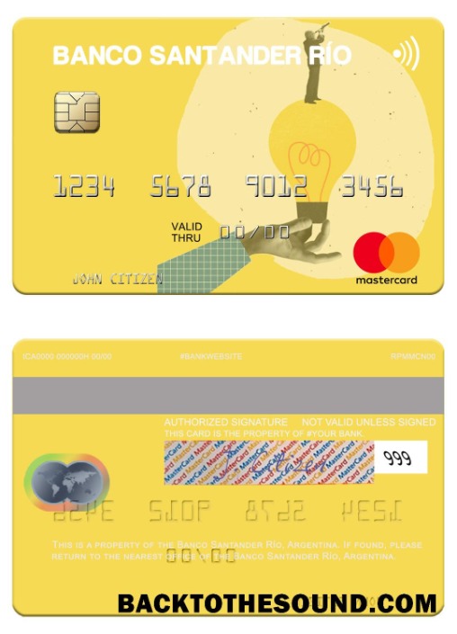 Λήψη Αργεντινή Banco Santander Río Mastercard Δείγμα προεπισκόπηση
