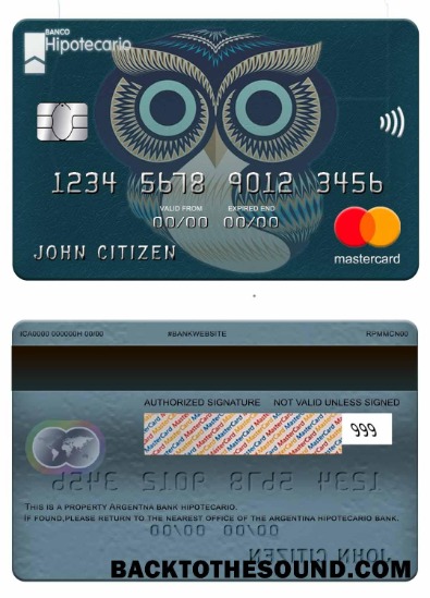 Λήψη Αργεντινή Hipotecario Τράπεζα Mastercard Δείγμα πρότυπο