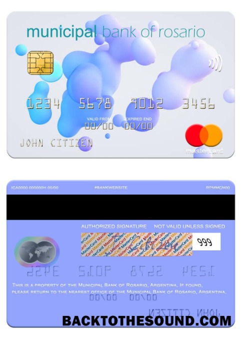Λήψη Αργεντινή Municipal Τράπεζα of Rosario Mastercard Δείγμα προεπισκόπηση