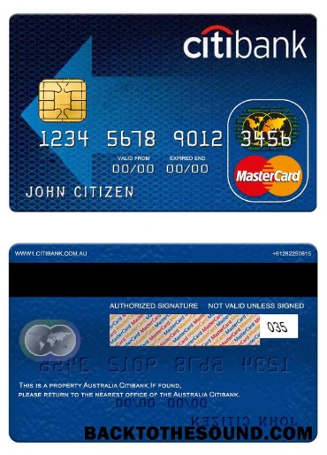 Λήψη Αυστραλία Citibank Mastercard Δείγμα σχεδιασμό