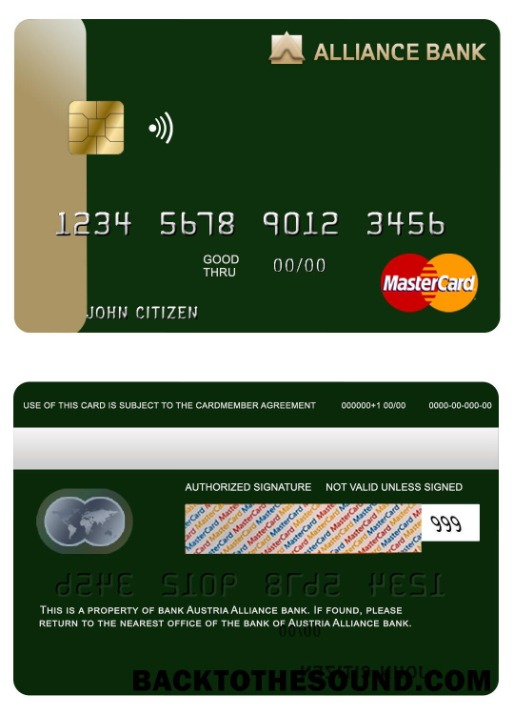 Λήψη Αυστρία Alliance Τράπεζα Mastercard Δείγμα προσχέδιο