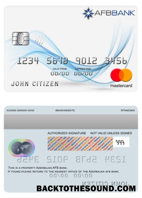 Λήψη Azerbejan, AFB Τράπεζα, Mastercard Δείγμα προεπισκόπηση