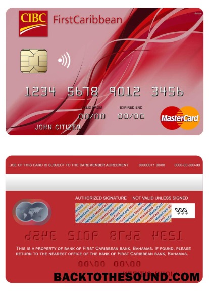 Λήψη Μπαχάμες FirstCaribbean διεθνής Τράπεζα Mastercard Δείγμα προσχέδιο