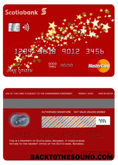 Λήψη Μπαχάμες Scotia Τράπεζα Mastercard Δείγμα προεπισκόπηση