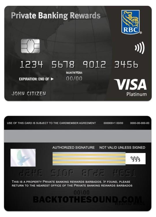 Λήψη Μπαρμπάντος Private Bankking Rewards Βίζα platinum black Κάρτα Δείγμα δείγμα