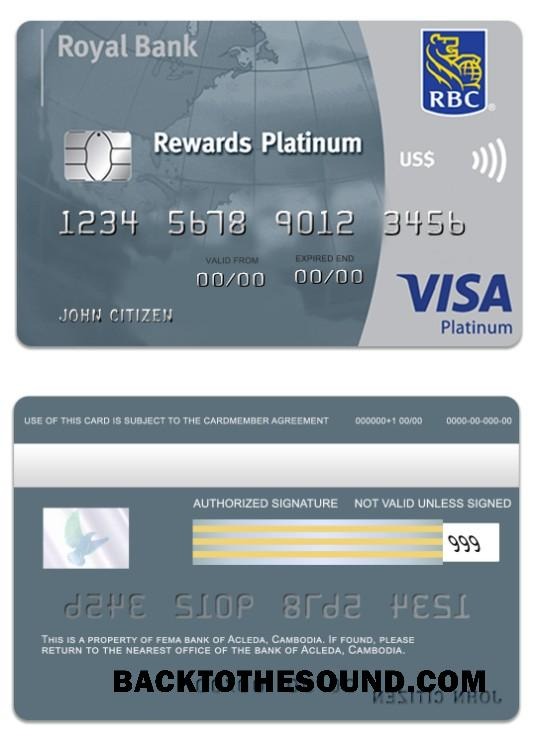 Λήψη Μπαρμπάντος Royal Τράπεζα Βίζα platinum Κάρτα Δείγμα προεπισκόπηση