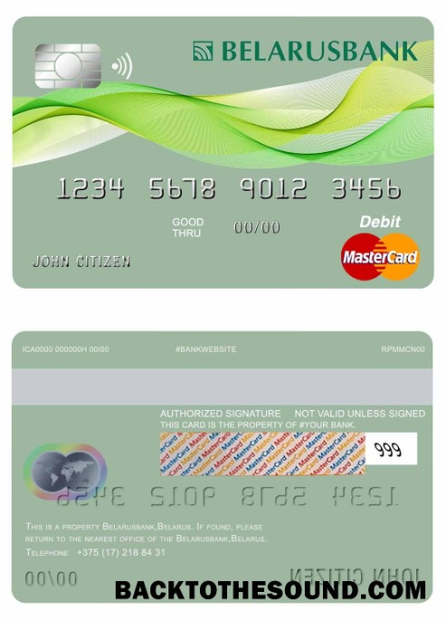 Λήψη Λευκορωσία Belarusbank Mastercard Δείγμα σχεδιασμό