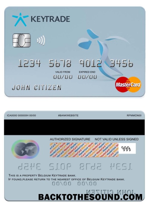 Λήψη Βέλγιο Keytrade Τράπεζα Mastercard Δείγμα προεπισκόπηση