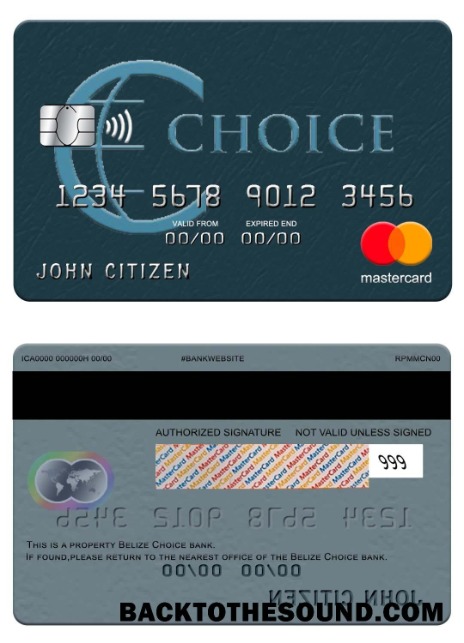 Λήψη Μπελίζ Choice Τράπεζα Mastercard Δείγμα προεπισκόπηση
