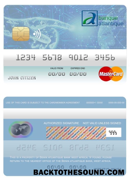 Λήψη Μπενίν Atlantique Τράπεζα Mastercard Δείγμα προεπισκόπηση