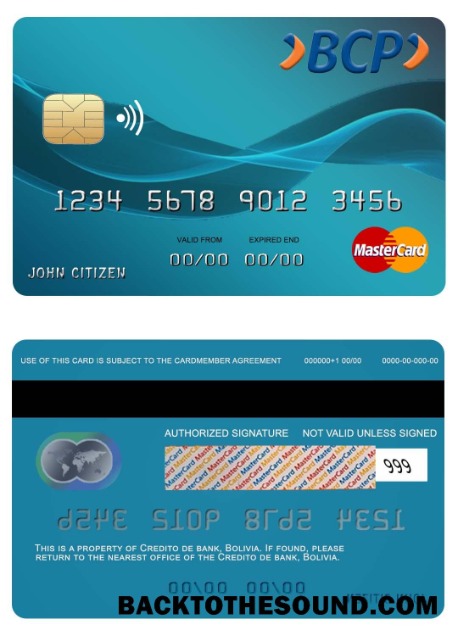 Λήψη Bolovia Credito Τράπεζα Mastercard Δείγμα προεπισκόπηση