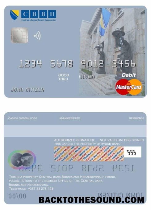 Λήψη Βοσνία και Ερζεγοβίνη Central Τράπεζα Mastercard Δείγμα σχεδιασμό