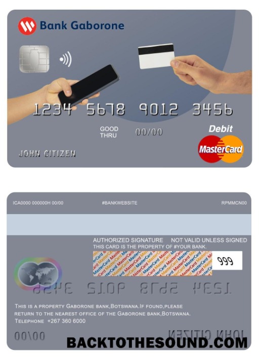 Λήψη Μποτσουάνα Gardobone Τράπεζα Mastercard Δείγμα προεπισκόπηση
