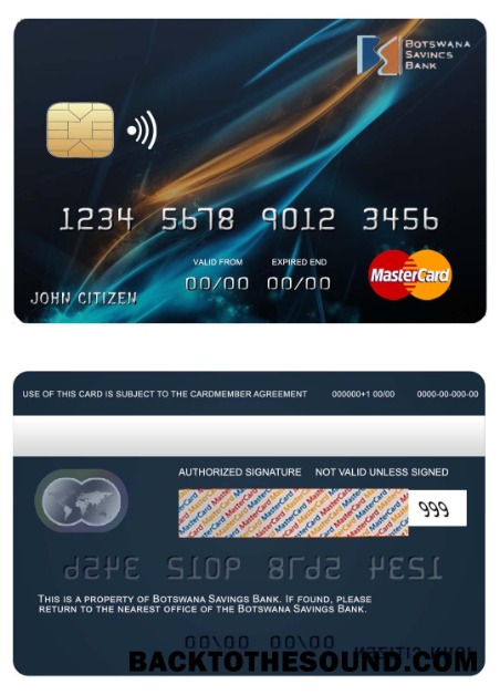 Λήψη Μποτσουάνα Savings Τράπεζα Mastercard Δείγμα προεπισκόπηση