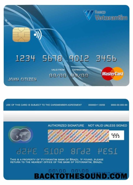Λήψη Βραζιλία Votorantim Τράπεζα Mastercard Δείγμα πρότυπο