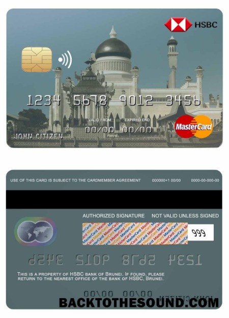 Λήψη Μπρουνέι HSBC Τράπεζα Mastercard Δείγμα προεπισκόπηση