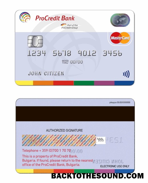 Λήψη Βουλγαρία ProCredit Τράπεζα Mastercard Δείγμα σχεδιασμό