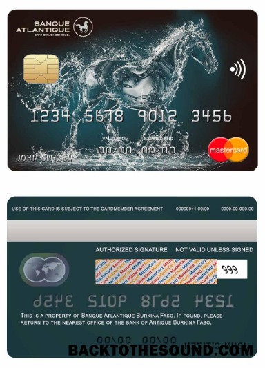 Λήψη Μπουρκίνα Φάσο Atlantique Τράπεζα Mastercard Δείγμα πρότυπο