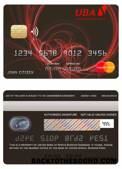 Λήψη Μπουρκίνα Φάσο ενωμένος Τράπεζα Africa Mastercard Δείγμα προεπισκόπηση