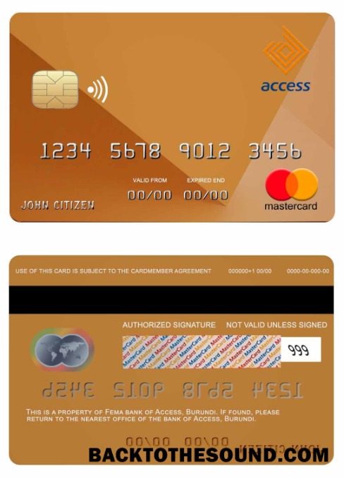 Λήψη Μπουρούντι πρόσβαση Τράπεζα Mastercard Δείγμα δείγμα